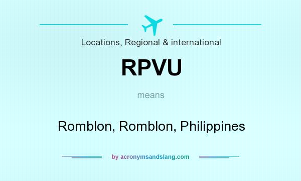 What does RPVU mean? It stands for Romblon, Romblon, Philippines