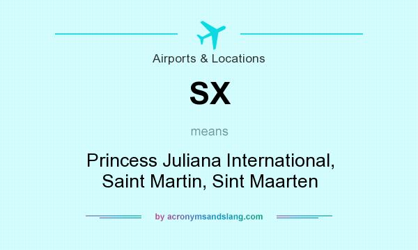 What does SX mean? It stands for Princess Juliana International, Saint Martin, Sint Maarten
