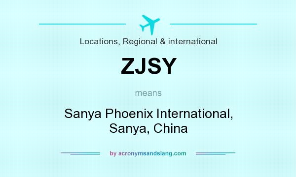 What does ZJSY mean? It stands for Sanya Phoenix International, Sanya, China