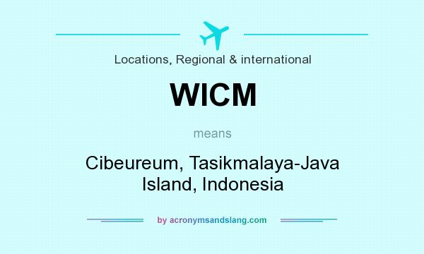 What does WICM mean? It stands for Cibeureum, Tasikmalaya-Java Island, Indonesia