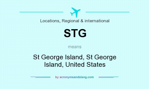 What does STG mean? It stands for St George Island, St George Island, United States