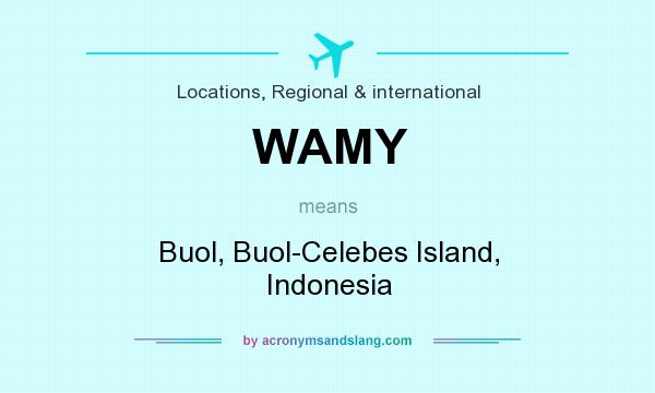 What does WAMY mean? It stands for Buol, Buol-Celebes Island, Indonesia