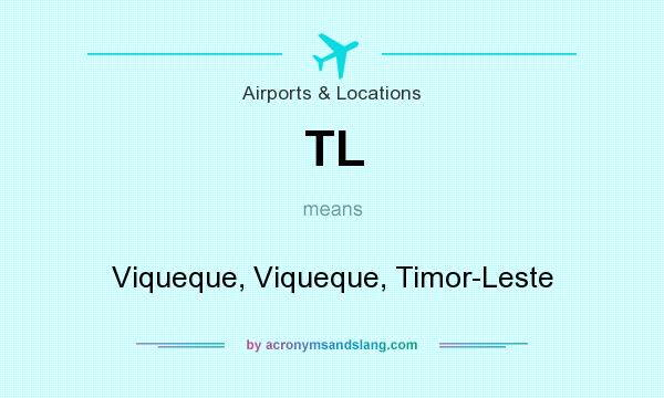 What does TL mean? It stands for Viqueque, Viqueque, Timor-Leste