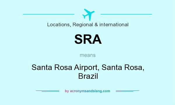 What does SRA mean? It stands for Santa Rosa Airport, Santa Rosa, Brazil