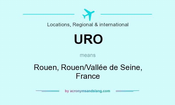 What does URO mean? It stands for Rouen, Rouen/Vallée de Seine, France