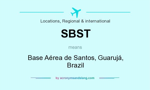 What does SBST mean? It stands for Base Aérea de Santos, Guarujá, Brazil