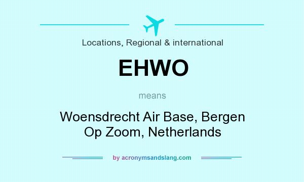 What does EHWO mean? It stands for Woensdrecht Air Base, Bergen Op Zoom, Netherlands