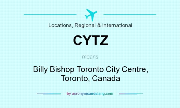 What does CYTZ mean? It stands for Billy Bishop Toronto City Centre, Toronto, Canada