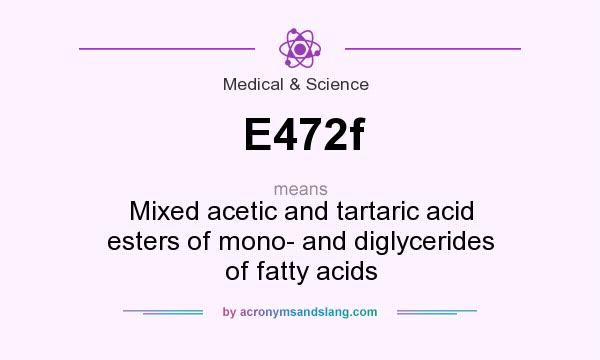 What does E472f mean? It stands for Mixed acetic and tartaric acid esters of mono- and diglycerides of fatty acids