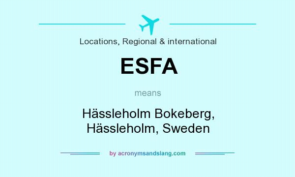 What does ESFA mean? It stands for Hässleholm Bokeberg, Hässleholm, Sweden