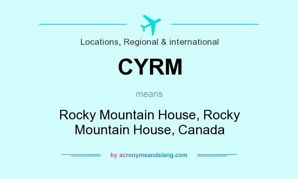 What does CYRM mean? It stands for Rocky Mountain House, Rocky Mountain House, Canada