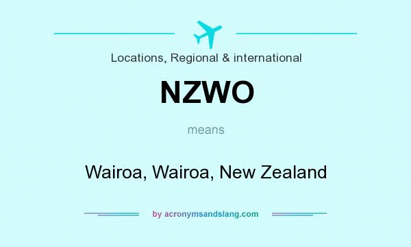 What does NZWO mean? It stands for Wairoa, Wairoa, New Zealand