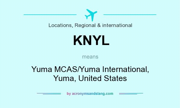 What does KNYL mean? It stands for Yuma MCAS/Yuma International, Yuma, United States
