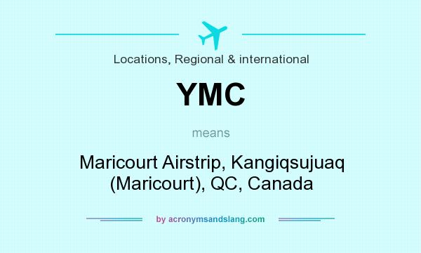 What does YMC mean? It stands for Maricourt Airstrip, Kangiqsujuaq (Maricourt), QC, Canada