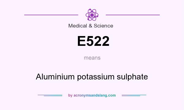 What does E522 mean? It stands for Aluminium potassium sulphate