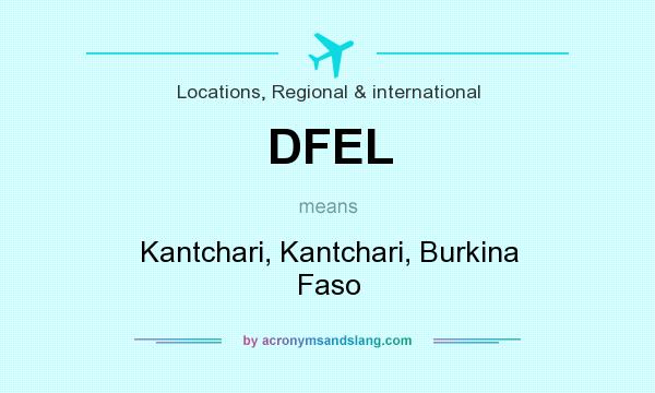 What does DFEL mean? It stands for Kantchari, Kantchari, Burkina Faso