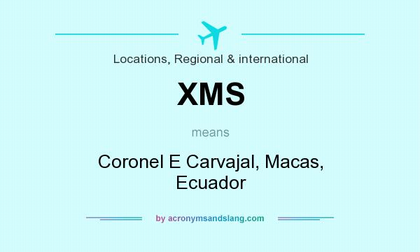 What does XMS mean? It stands for Coronel E Carvajal, Macas, Ecuador