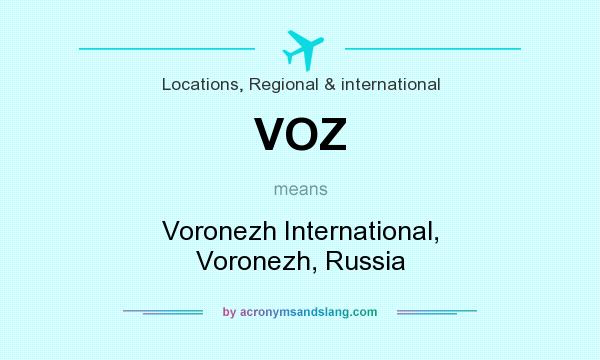 What does VOZ mean? It stands for Voronezh International, Voronezh, Russia
