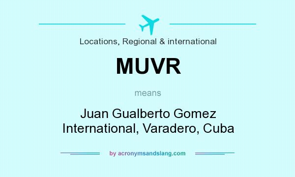 What does MUVR mean? It stands for Juan Gualberto Gomez International, Varadero, Cuba