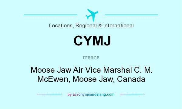 What does CYMJ mean? It stands for Moose Jaw Air Vice Marshal C. M. McEwen, Moose Jaw, Canada