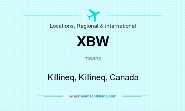 What does XBW mean? It stands for Killineq, Killineq, Canada