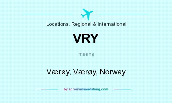 What does VRY mean? It stands for Værøy, Værøy, Norway