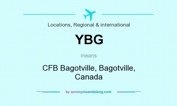 What does YBG mean? It stands for CFB Bagotville, Bagotville, Canada