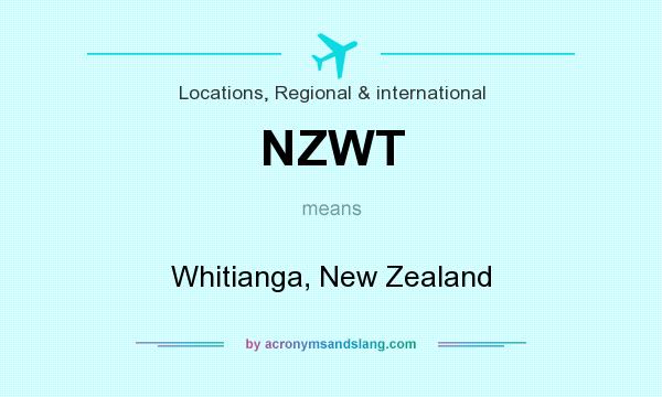 What does NZWT mean? It stands for Whitianga, New Zealand