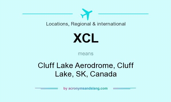 What does XCL mean? It stands for Cluff Lake Aerodrome, Cluff Lake, SK, Canada