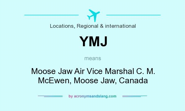 What does YMJ mean? It stands for Moose Jaw Air Vice Marshal C. M. McEwen, Moose Jaw, Canada