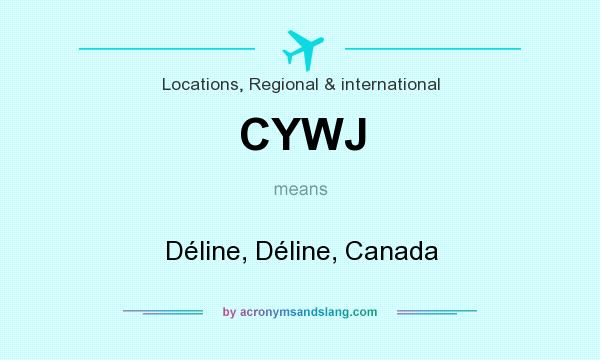 What does CYWJ mean? It stands for Déline, Déline, Canada