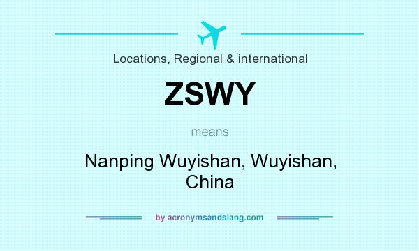 What does ZSWY mean? It stands for Nanping Wuyishan, Wuyishan, China