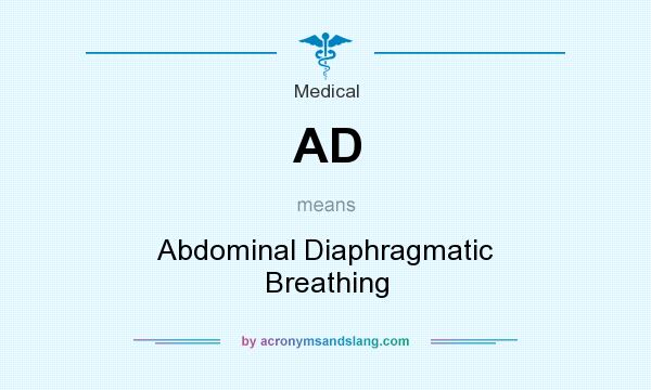 What does AD mean? It stands for Abdominal Diaphragmatic Breathing