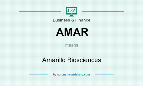 What does AMAR mean? It stands for Amarillo Biosciences