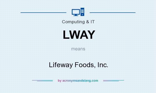 What does LWAY mean? It stands for Lifeway Foods, Inc.