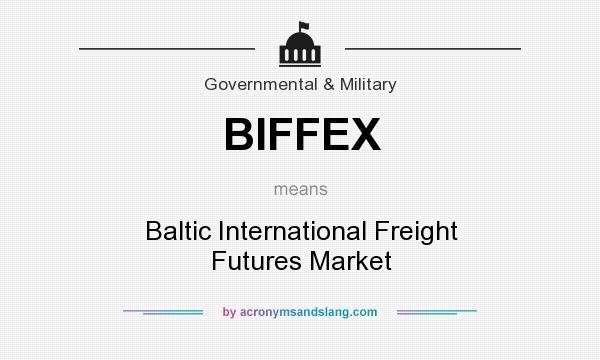 What does BIFFEX mean? It stands for Baltic International Freight Futures Market