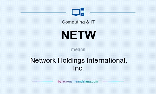 What does NETW mean? It stands for Network Holdings International, Inc.