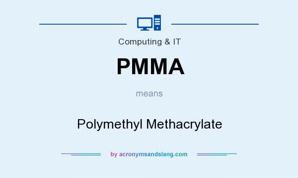 What does PMMA mean? It stands for Polymethyl Methacrylate