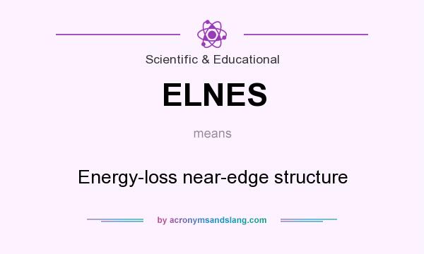 What does ELNES mean? It stands for Energy-loss near-edge structure