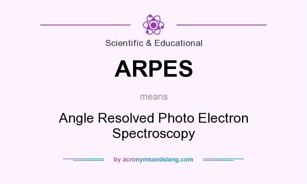 What does ARPES mean? It stands for Angle Resolved Photo Electron Spectroscopy