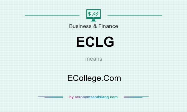 What does ECLG mean? It stands for ECollege.Com