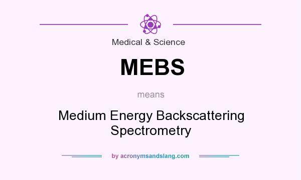 What does MEBS mean? It stands for Medium Energy Backscattering Spectrometry