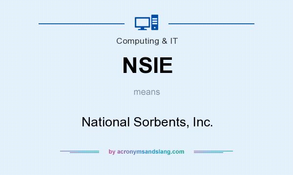 What does NSIE mean? It stands for National Sorbents, Inc.