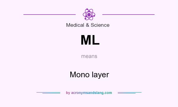 What does ML mean? It stands for Mono layer