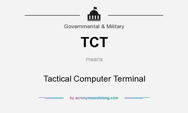 What does TCT mean? It stands for Tactical Computer Terminal