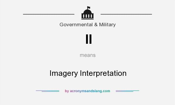 What does II mean? It stands for Imagery Interpretation
