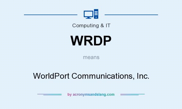 What does WRDP mean? It stands for WorldPort Communications, Inc.