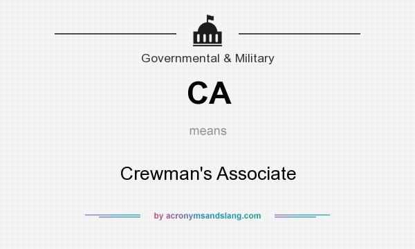 What does CA mean? It stands for Crewman`s Associate