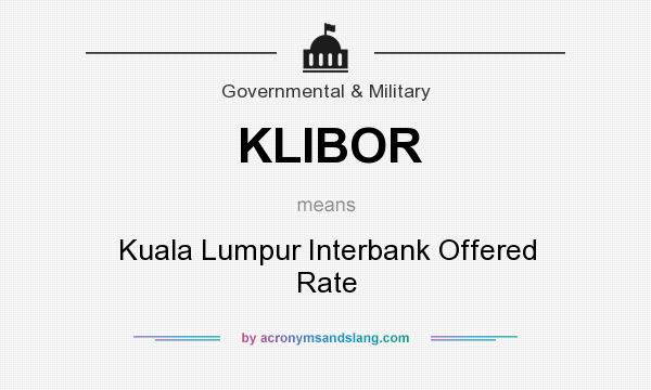 What does KLIBOR mean? It stands for Kuala Lumpur Interbank Offered Rate