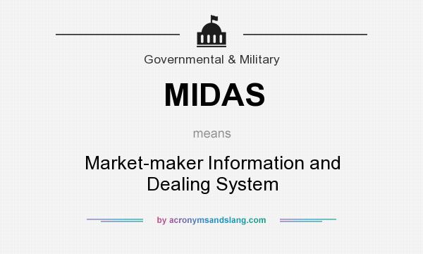 What does MIDAS mean? It stands for Market-maker Information and Dealing System